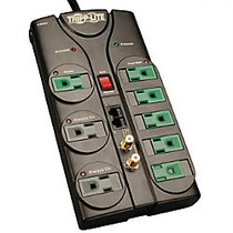 Tripp Lite Eco Green A/V Surge Protector RJ11 RJ45 Coax 8 Outlet 8' Cord