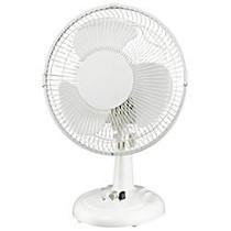 Royal Sovereign 9 inch; Desktop Fan, 8 5/16 inch;H x 10 1/4 inch;W x 15 7/16 inch;D, White