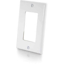 C2G Decorative Cutout Single Gang Wall Plate - White