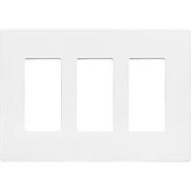 Insteon 2422-242 Screwless Wall Plate - Triple Gang, White
