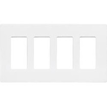 Insteon 2422-252 Screwless Wall Plate - Quad Gang, White