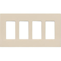 Insteon 2422-253 Screwless Wall Plate - Quad Gang, Ivory