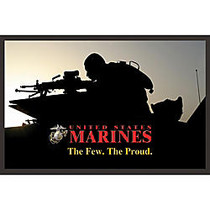 California Color Products Marines Door Mat, 24 inch; x 36 inch;, Tank At Sundown, Pack Of 3