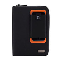 Lifeworks Universal Executive Zipper Folio Case For 7 - 8 inch; Tablets, LW-T2000BJ, 8.75 inch;H x 6.40 inch;W x 0.65 inch;D, Black/Orange