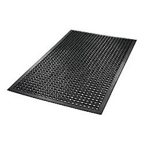 Crown SafeWalk-Light Antifatigue Drainage Mat, 36 inch; x 60 inch;, Black