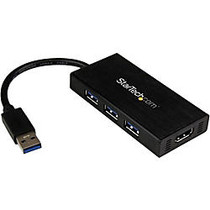 StarTech.com USB 3.0 to HDMI External Multi Monitor Graphics Adapter with 3-Port USB Hub - HDMI and USB 3.0 Mini Dock - 1920x1200 / 1080p