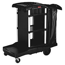 Rubbermaid; Executive Cleaning Cart, 20 1/2 inch; x 22 1/2 inch; x 38 1/2 inch;, Black