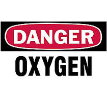 3 inch;X5 inch; DANGER OXYGEN GASCYLINDER LABEL