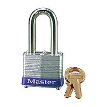 Master Lock; Long-Shackle Padlock, Steel Gray