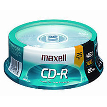 Maxell; CD-R Media Spindle, 700MB/80 Minutes, Pack Of 25