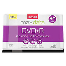 Maxell; DVD+R Recordable Media Spindle, 4.7GB/120 Minutes, Pack Of 50