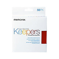 Memorex; CD & DVD Keepers, Assorted Colors, Pack Of 50