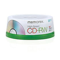 Memorex; CD-RW Media Spindle, 700MB/80 Minutes, 12x, Pack Of 25
