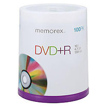 Memorex&trade; DVD+R Recordable Media Spindle, 4.7GB/120 Minutes, Pack Of 100
