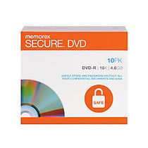 Memorex&trade; DVD-R Secure Recordable Disc With Jewel Case, 4.6GB/115 Minutes