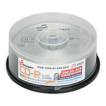 SKILCRAFT; Built-In Burning & Encryption CD-R Recordable Media, 700MB/80 Minutes, Pack Of 25