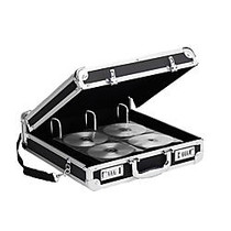 Vaultz; Locking CD/DVD Binder Case, 200-Disc Capacity, Black