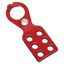 SKILCRAFT; Steel Lockout/Tagout Hasp, 1 1/2 inch; x 5 inch;, Red