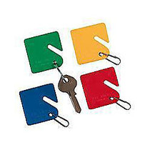 STEELMASTER; Slotted Rack-Style Snap-Hook Key Tags, Assorted Colors, Pack Of 20