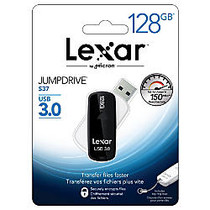 Lexar; JumpDrive; S37 USB 3.0 Flash Drive, 128GB, Black, LJDS37-128ABNL