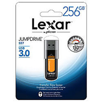 Lexar; JumpDrive; S57 USB 3.0 Flash Drive, 256GB, Orange, LJDS57256AB