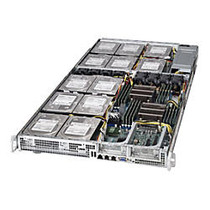 Supermicro SuperServer 6017R-72HDP+ Barebone System - 1U Rack-mountable - Intel C602 Chipset - Socket R LGA-2011 - 2 x Processor Support - Black