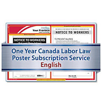 ComplyRight Canada Federal And Province Poster Subscription Service, English, British Columbia