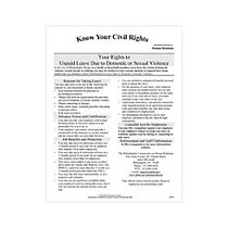 ComplyRight City & County Specialty Posters, English, Philadelphia, Domestic Violence Unpaid Leave, 8 1/2 inch; x 11 inch;