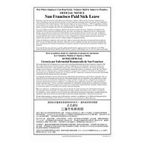 ComplyRight City & County Specialty Posters, Multilingual, San Francisco, Paid Sick Leave, 8 1/2 inch; x 14 inch;