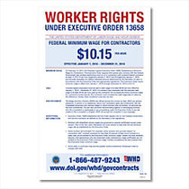 ComplyRight Federal Contractor Minimum Wage Poster, English, 11 inch; x 17 inch;