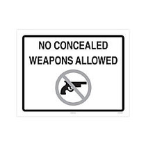 ComplyRight Federal Specialty Posters, English, No Concealed Weapons Allowed, 8 1/2 inch; x 11 inch;