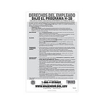 ComplyRight Federal Specialty Posters, Spanish, Employee Rights Under The H-2B Program, 11 inch; x 17 inch;