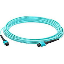 AddOn 30m MPO (Female) to MPO (Female) 12-strand Crossover Aqua OM3 Duplex LSZH LOMM Patch Cable