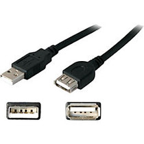 AddOn 5-Pack of 1.82m (6.00ft) USB 2.0 (A) Male to Female Black Extension Cable