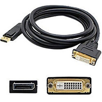 AddOn 8in DisplayPort 1.2 to DVI-D Dual Link (24+1 pin) Male to Female Black Adapter Cable