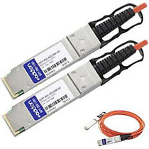AddOn MSA and TAA Compliant 40GBase-AOC QSFP+ to QSFP+ Direct Attach Cable (850nm, MMF, 50m)