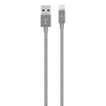 Belkin; Metallic Lightning To USB Sync Cable, 4', Gray