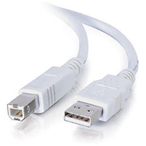 C2G 2m USB 2.0 A to B Cable for Printers and USB Devices - White (6.5ft)