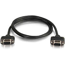 C2G 50ft Serial RS232 DB9 Null Modem Cable with Low Profile Connectors F/F - In-Wall CMG-Rated