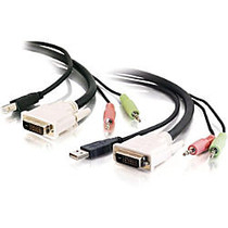 C2G 6ft DVI Dual Link + USB 2.0 KVM Cable with Speaker and Mic