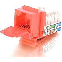 C2G 90&deg; Cat5E RJ45 UTP Keystone Jack - Red