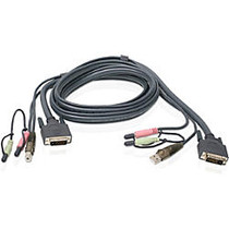 IOGEAR 6 ft (2m) Dual Link DVI-D USB 2.0 KVM Cable