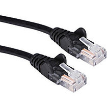 QVS 3-Pack 25ft 350MHz CAT5e/Ethernet Flexible Snagless Black Patch Cord