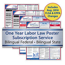 ComplyRight Federal/State Labor Law Posters And 1-Year Subscription Service, Bilingual, California