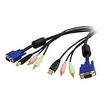 StarTech.com 6 ft 4-in-1 USB VGA KVM Switch Cable with Audio