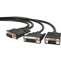 StarTech.com 6 ft DVI I Male to DVI D Male and HD15 VGA Male Video Splitter Cable