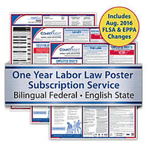 ComplyRight Federal/State Labor Law Posters And 1-Year Subscription Service, Bilingual/English, Alabama