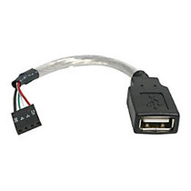 StarTech.com 6in USB 2.0 Cable - USB A Female to USB Motherboard 4 Pin Header F/F