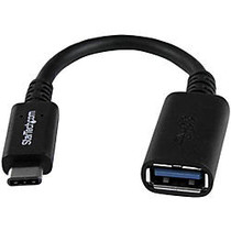 StarTech.com 6in USB-C to USB-A Adapter Cable M/F - USB 3.0 - USB Type C to A Adapter - Connect to USB C laptops such as Apple MacBook, Chromebook Pixel & more