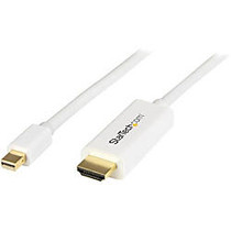 StarTech.com Mini DisplayPort to HDMI converter cable - 3 ft (1m) - 4K - White